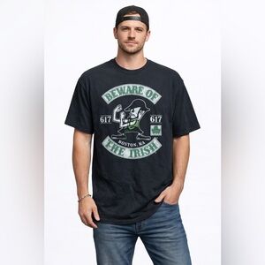 Chowdaheadz Beware of the Irish Boston MA T-Shirt Men’s XXL Black Short Sleeve